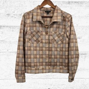 Tribal Plaid Jacket in Brown and Tan